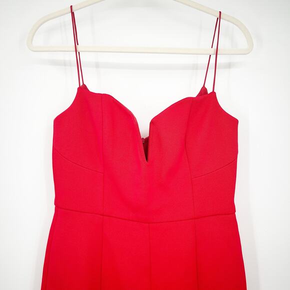 Nicholas Womens Cocktail Party Going Out‎ Flip Hem Bra Bandage Dress Size 6 Red - Picture 4 of 13